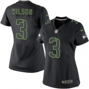 NFL Russell Wilson Seattle Seahawks Women's Elite Nike Jersey - Black Impact