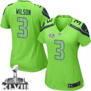 NFL Russell Wilson Seattle Seahawks Women's Elite Alternate Super Bowl XLVIII Nike Jersey - Green