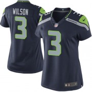 NFL Russell Wilson Seattle Seahawks Women's Elite Team Color Home Nike Jersey - Navy Blue