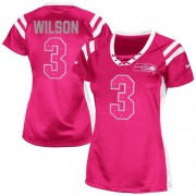 NFL Russell Wilson Seattle Seahawks Women's Elite Draft Him Shimmer Nike Jersey - Pink