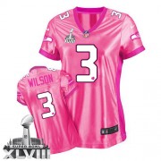 NFL Russell Wilson Seattle Seahawks Women's Game New Be Luv'd Super Bowl XLVIII Nike Jersey - Pink