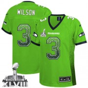 NFL Russell Wilson Seattle Seahawks Women's Limited Drift Fashion Super Bowl XLVIII Nike Jersey - Green