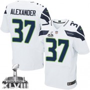 NFL Shaun Alexander Seattle Seahawks Elite Road Super Bowl XLVIII Nike Jersey - White