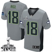 NFL Sidney Rice Seattle Seahawks Elite Super Bowl XLVIII Nike Jersey - Grey Shadow