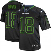 NFL Sidney Rice Seattle Seahawks Elite Nike Jersey - Lights Out Black