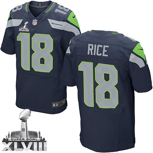 NFL Sidney Rice Seattle Seahawks Elite Team Color Home Super Bowl XLVIII Nike Jersey - Navy Blue NFL Sidney Rice Seattle Seahawks Elite Team Color Home Super Bowl XLVIII Nike Jersey - Navy Blue