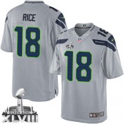 NFL Sidney Rice Seattle Seahawks Limited Alternate Super Bowl XLVIII Nike Jersey - Grey