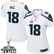 NFL Sidney Rice Seattle Seahawks Women's Elite Road Super Bowl XLVIII Nike Jersey - White