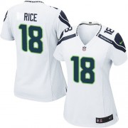 NFL Sidney Rice Seattle Seahawks Women's Game Road Nike Jersey - White