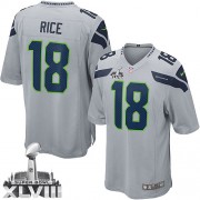 NFL Sidney Rice Seattle Seahawks Youth Elite Alternate Super Bowl XLVIII Nike Jersey - Grey