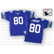 NFL Steve Largent Seattle Seahawks Authentic Home Throwback Mitchell and Ness Jersey - Blue