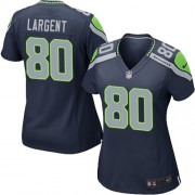 NFL Steve Largent Seattle Seahawks Women's Game Team Color Home Nike Jersey - Navy Blue