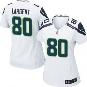 NFL Steve Largent Seattle Seahawks Women's Game Road Nike Jersey - White