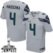 NFL Steven Hauschka Seattle Seahawks Elite Alternate Super Bowl XLVIII Nike Jersey - Grey