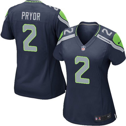 NFL Terrelle Pryor Seattle Seahawks Women's Game Team Color Home Nike Jersey - Navy Blue