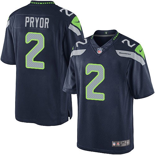 NFL Terrelle Pryor Seattle Seahawks Youth Elite Team Color Home Nike Jersey - Navy Blue NFL Terrelle Pryor Seattle Seahawks Youth Elite Team Color Home Nike Jersey - Navy Blue