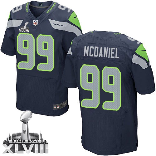 NFL Tony McDaniel Seattle Seahawks Elite Team Color Home Super Bowl XLVIII Nike Jersey - Navy Blue NFL Tony McDaniel Seattle Seahawks Elite Team Color Home Super Bowl XLVIII Nike Jersey - Navy Blue