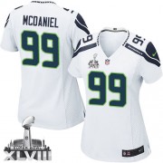 NFL Tony McDaniel Seattle Seahawks Women's Elite Road Super Bowl XLVIII Nike Jersey - White
