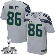 NFL Zach Miller Seattle Seahawks Elite Alternate Super Bowl XLVIII Nike Jersey - Grey