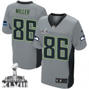 NFL Zach Miller Seattle Seahawks Elite Super Bowl XLVIII Nike Jersey - Grey Shadow