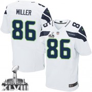 NFL Zach Miller Seattle Seahawks Elite Road Super Bowl XLVIII Nike Jersey - White