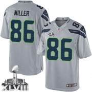 NFL Zach Miller Seattle Seahawks Limited Alternate Super Bowl XLVIII Nike Jersey - Grey