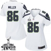 NFL Zach Miller Seattle Seahawks Women's Elite Road Super Bowl XLVIII Nike Jersey - White