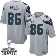 NFL Zach Miller Seattle Seahawks Youth Elite Alternate Super Bowl XLVIII Nike Jersey - Grey