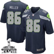 NFL Zach Miller Seattle Seahawks Youth Elite Team Color Home Super Bowl XLVIII Nike Jersey - Navy Blue