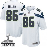 NFL Zach Miller Seattle Seahawks Youth Limited Road Super Bowl XLVIII Nike Jersey - White