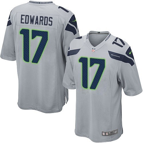 NFL Braylon Edwards Seattle Seahawks Game Alternate Nike Jersey - Grey
