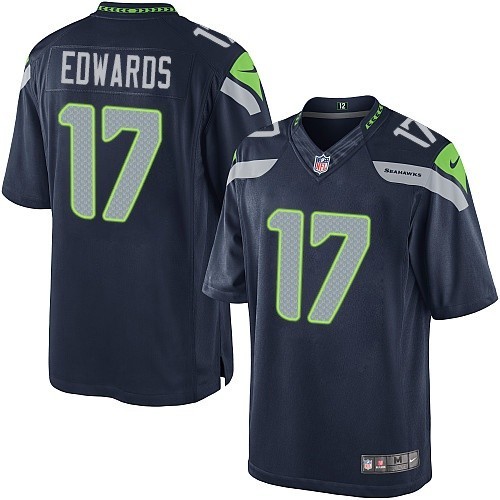 NFL Braylon Edwards Seattle Seahawks Limited Team Color Home Nike Jersey - Navy Blue