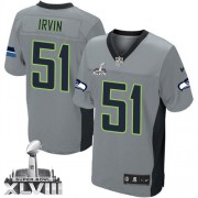 NFL Bruce Irvin Seattle Seahawks Elite Super Bowl XLVIII Nike Jersey - Grey Shadow