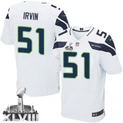 NFL Bruce Irvin Seattle Seahawks Elite Road Super Bowl XLVIII Nike Jersey - White