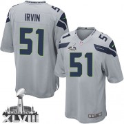 NFL Bruce Irvin Seattle Seahawks Game Alternate Super Bowl XLVIII Nike Jersey - Grey