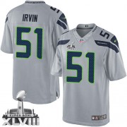 NFL Bruce Irvin Seattle Seahawks Limited Alternate Super Bowl XLVIII Nike Jersey - Grey