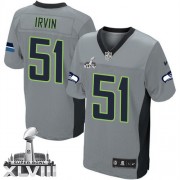NFL Bruce Irvin Seattle Seahawks Limited Super Bowl XLVIII Nike Jersey - Grey Shadow