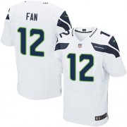 NFL 12th Fan Seattle Seahawks Elite Road Nike Jersey - White
