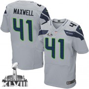 NFL Byron Maxwell Seattle Seahawks Elite Alternate Super Bowl XLVIII Nike Jersey - Grey