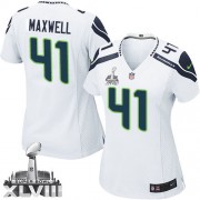 NFL Byron Maxwell Seattle Seahawks Women's Elite Road Super Bowl XLVIII Nike Jersey - White