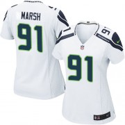 NFL Cassius Marsh Seattle Seahawks Women's Elite Road Nike Jersey - White