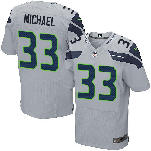 NFL Christine Michael Seattle Seahawks Elite Alternate Nike Jersey - Grey