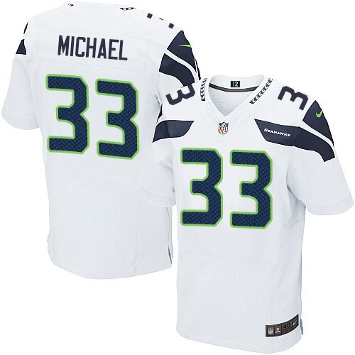 NFL Christine Michael Seattle Seahawks Elite Road Nike Jersey - White