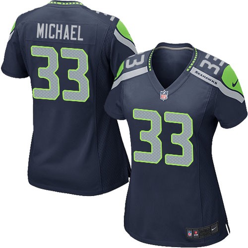 NFL Christine Michael Seattle Seahawks Women's Game Team Color Home Nike Jersey - Navy Blue NFL Christine Michael Seattle Seahawks Women's Game Team Color Home Nike Jersey - Navy Blue