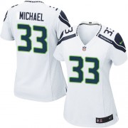 NFL Christine Michael Seattle Seahawks Women's Game Road Nike Jersey - White