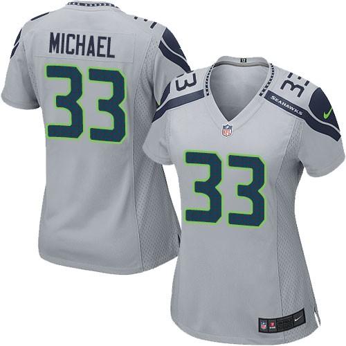 NFL Christine Michael Seattle Seahawks Women's Limited Alternate Nike Jersey - Grey