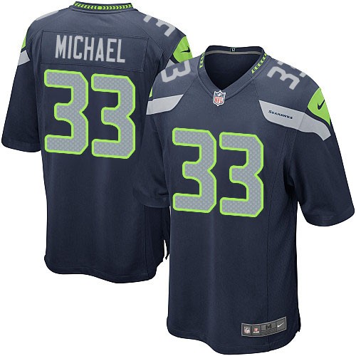 NFL Christine Michael Seattle Seahawks Youth Elite Team Color Home Nike Jersey - Navy Blue