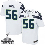 NFL Cliff Avril Seattle Seahawks Elite Road Super Bowl XLVIII Nike Jersey - White