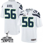 NFL Cliff Avril Seattle Seahawks Limited Road Super Bowl XLVIII Nike Jersey - White