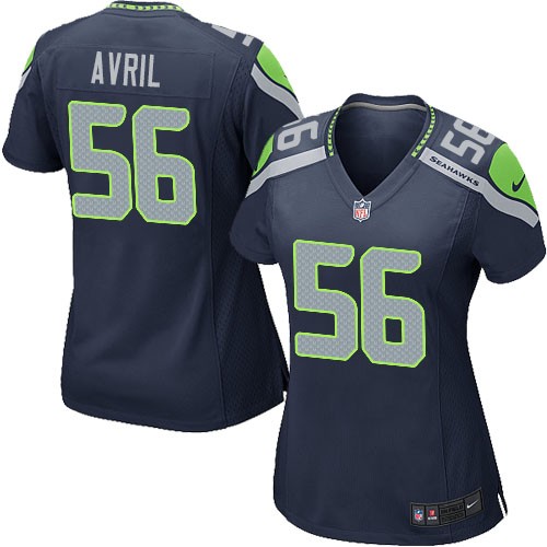 NFL Cliff Avril Seattle Seahawks Women's Game Team Color Home Nike Jersey - Navy Blue